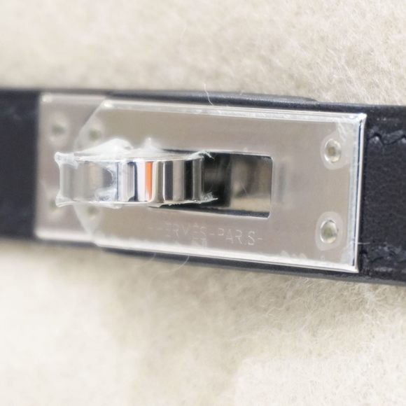 HERMES Hermes Birkin 25 Lock Handbag Black Silver Hardware Eva Color B Engrav... - Picture 15 of 16